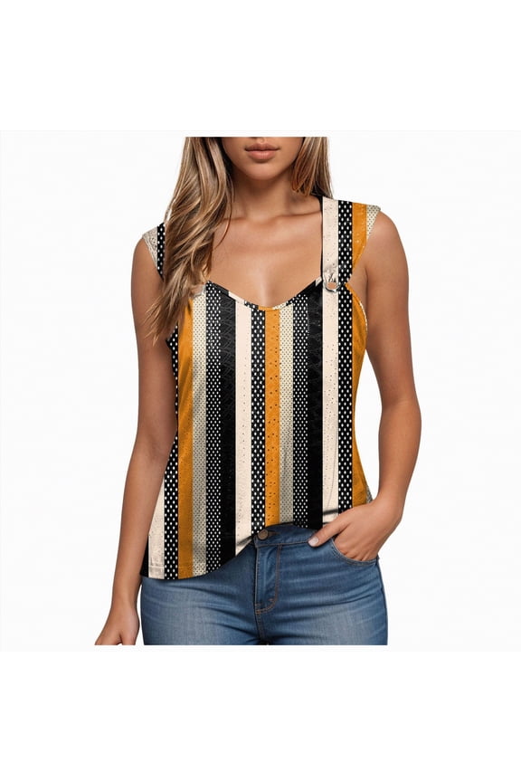 Women High Neck Sleeveless Breathable Tank Top for Summer Weather Sleeveless Underwear Top Cool Camisole Base Layer(Orange,XXL)