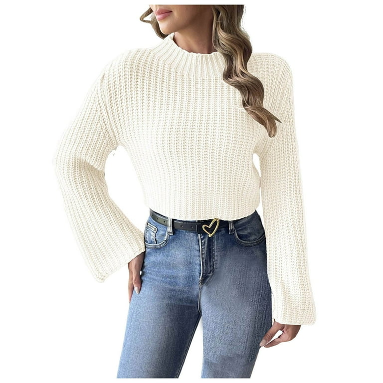 White turtleneck with bell sleeves new arrivals