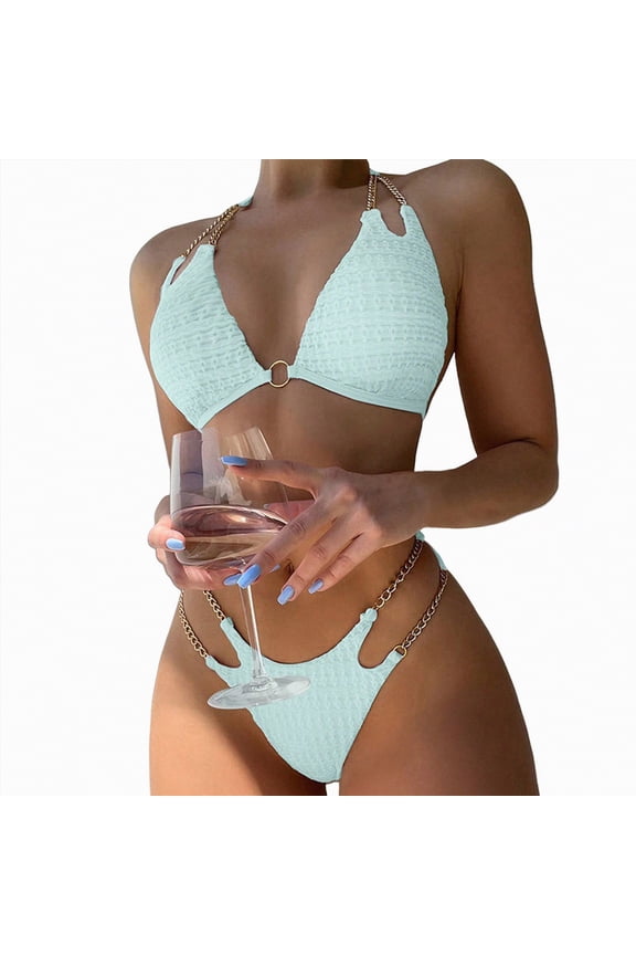 Women's 2 Piece Bikini Sets Floral Print Underwire Swimsuit Tie Front Cut Out Bathing Suit(BU2,S)