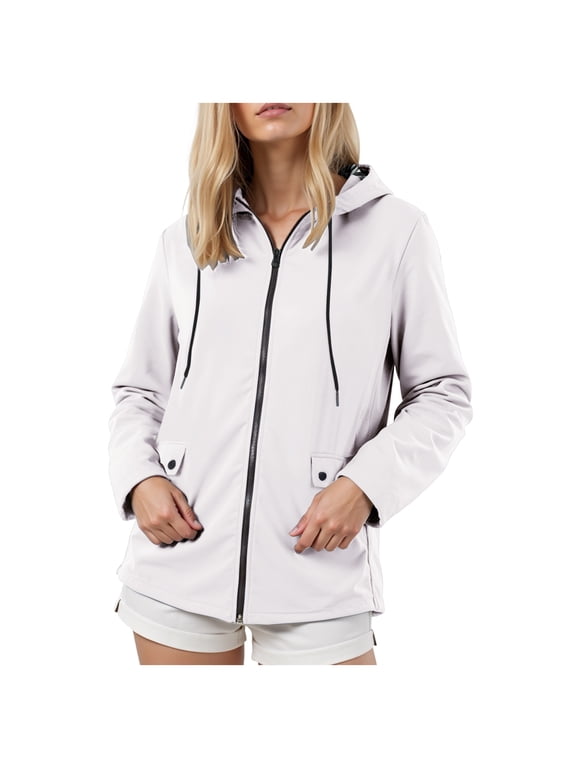 Women's Antora Waterproof Jacket (Standard & Plus Size) | Breathable Rain Coat With Hood & Alpine Zip Pocketspackable rain jacket wowomen(White,S)