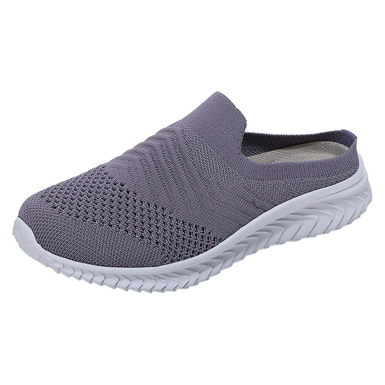 Hessimy Women's Backless Walking Sneakers Summer Slip-on Mule