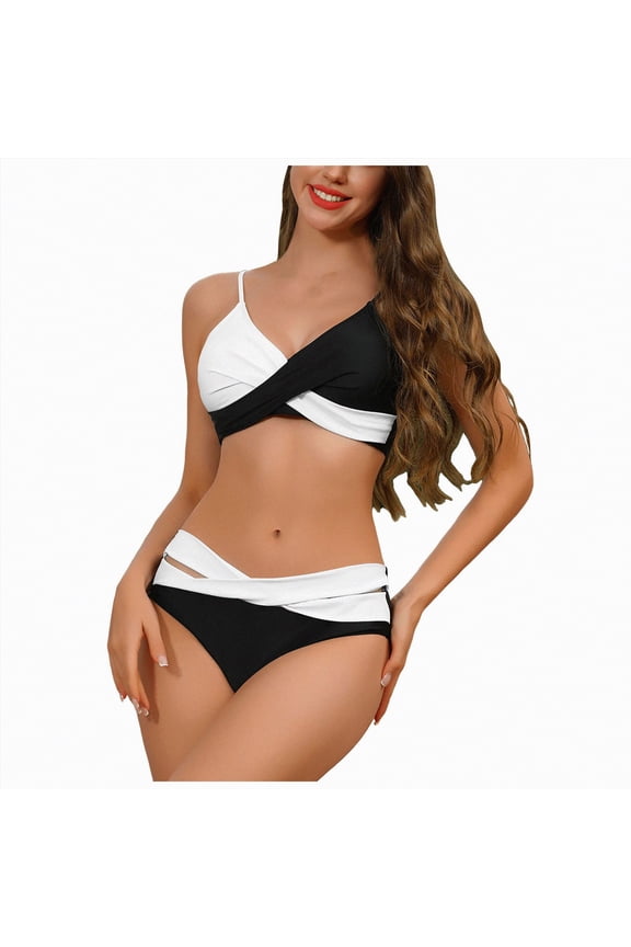 Women's Cheeky Bikini Set 2 Piece Sexy String High Cut Swimsuits Lace Up Tie Side Bathing Suits 2026（White,M)