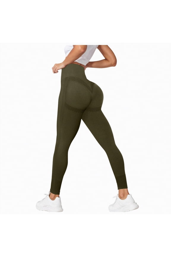 Women's Flare Yoga Pants with Pockets High Waist Flared Leggings Gym Workout Pants Tummy Control(Green,M)