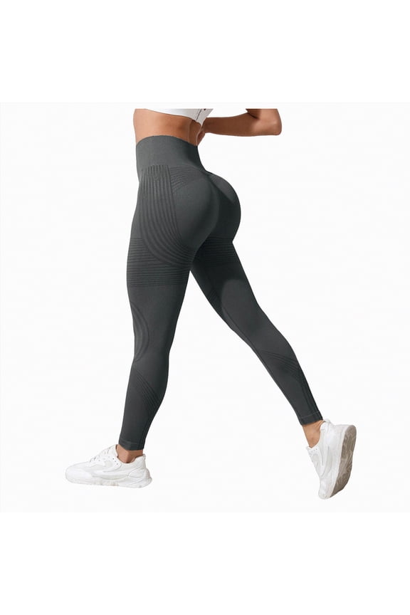 Women's High Waist Yoga Pants Tummy Control Slimming Booty Leggings Workout Running Butt Lift Tights,Slimming(Dark Gray,S)