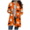thumbnail image 1 of Hessimy Women's Lightweight Halloween Cardigans Casual Loose Long Sleeve Vintage Fall Cardigan Jackets(Orange,M), 1 of 9