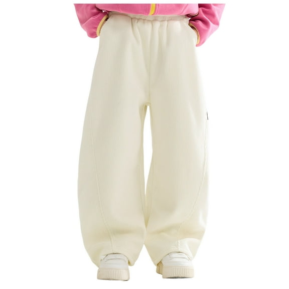 Hessimy Women's Oversized Camo Cargo Pants Jogger Trousers Workout Sweatpants Camouflage Army Fatigue with Pockets(Beige,4-5 Years)