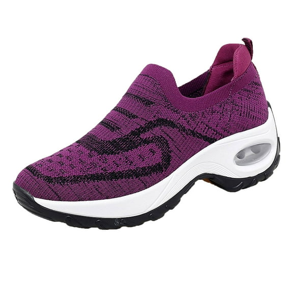Hessimy Women's Shoes Athletic Sport Sneakers Lightweight Casual Walking Shoes Breathable Mesh(Purple,8.5)
