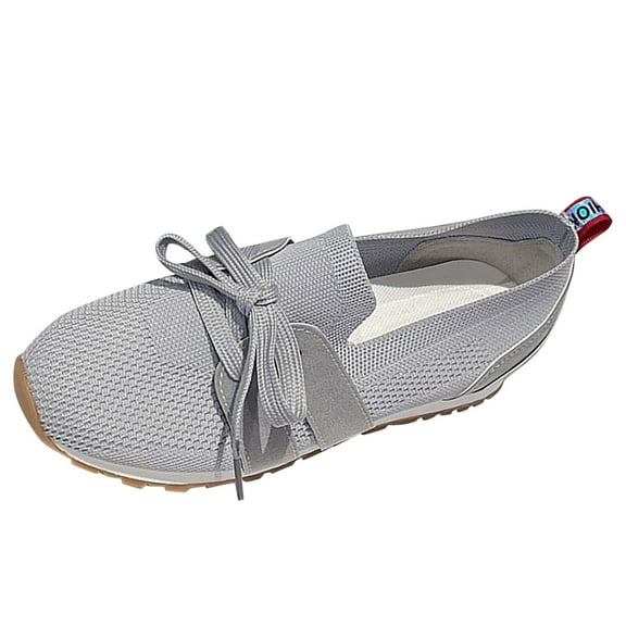 Hessimy Women's Slip on Walking Shoes Lightweight Casual Running Sneakers Slip on Shoes for Women(Grey,7.5)