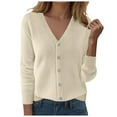 thumbnail image 1 of Hessimy Women's Sweater Cardigan Open Front Lightweight Cardigan Long Sleeve Cardigans with Pockets(Beige,XXL), 1 of 4
