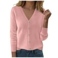 thumbnail image 1 of Hessimy Women's Sweater Cardigan Open Front Lightweight Cardigan Long Sleeve Cardigans with Pockets(Pink,XXL), 1 of 4