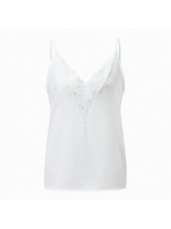 Women’s Workout Scoop Neck Tank Top Sleeveless Cami Lightweight Solid Basic(White,S)