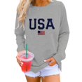 thumbnail image 1 of Hessimy Womens Casual Long Sleeve Graphic Tee Shirts Crew Neck Sweatshirts Pullover Tops for Women(Grey,XXL), 1 of 4