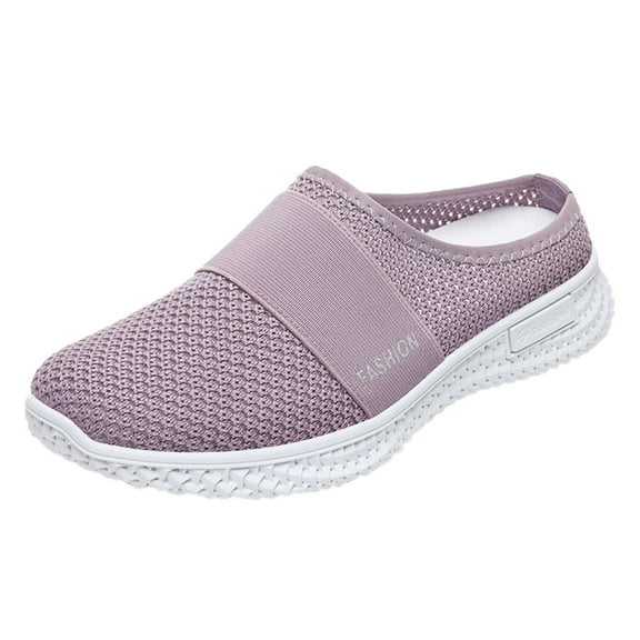 Hessimy Womens Commute Knitastic Engineered Knit Mule(Purple,7)