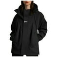 thumbnail image 1 of Hessimy Womens Jacket Zip Up Snap Buttons Lightweight Utility Anorak Field Coat Outwear(Black,XL), 1 of 2