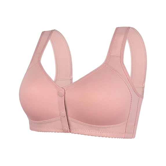 Hessimy Womens Plus Size Bras Front Closure Wireless Push Up Bralettes Full Coverage Underwear Comfortable Support Bras(B,36)