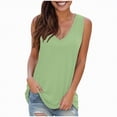 thumbnail image 1 of Hessimy Womens Scoop Neck Tank Tops Sleeveless Camisole Stretch Casual Basic Slim Fit Cami Tee Shirts(Light Green,XXXL), 1 of 8