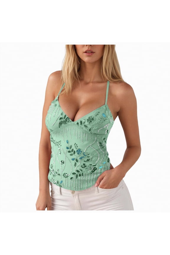 Womens Tank Tops Scoop Neck Tummy Control Shapewear Body Shaper Camisole(Mint Green,S)