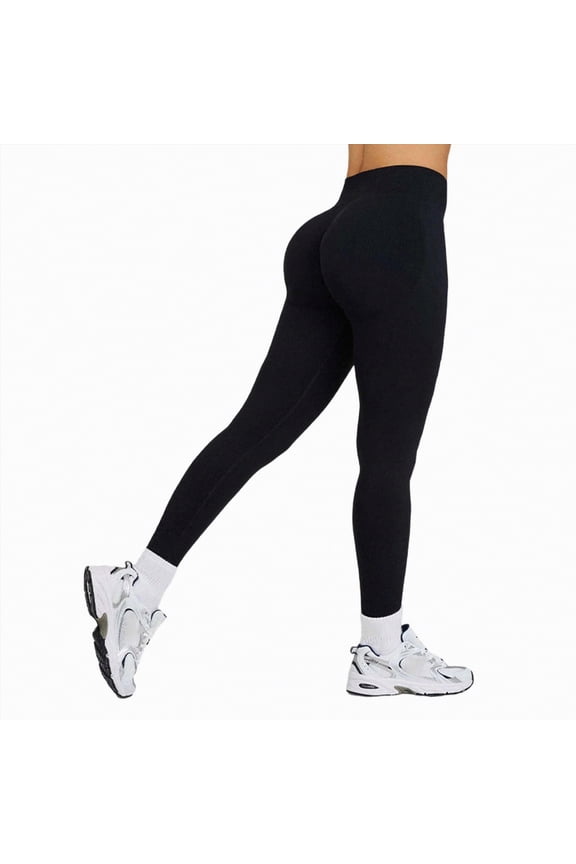 Workout Leggings for Women with Pockets - High Waisted Yoga Pants Women Tummy Control Gym Athletics Clothes(Black,S)