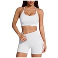 thumbnail image 1 of Hessimy Workout Sets for Women 2 Piece - Seamless Yoga Outfits Shorts and Padded Sports Bra Gym Athletic Clothing Set(Light Gray,XL), 1 of 8