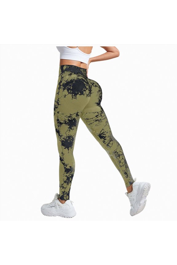 Yoga Leggings with Pockets for Women, Soft High Waisted Tummy Control Workout Pants(AG,M)