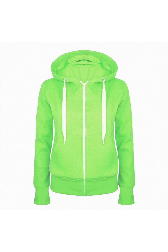 Zip Up Hoodies For Women Drawstring Soft Jackets Casual Sweatshirts With Pocket Essentials Hoodie Black Hoodie Half Zip Pullover Oversized (Light Green,L)