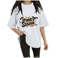 thumbnail image 1 of Hessimy women's Halloween Shirts Pumpkin T Shirt Short Sleeve Cute Graphic Tee Tops(White,XXXL), 1 of 6