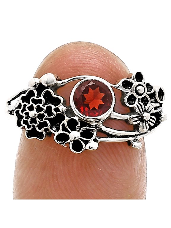 Hessonite Garnet 925 Sterling Silver Ring s.8 Jewelry R-1041 AGR1014_E_8