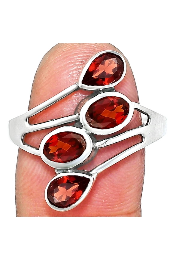 Hessonite Garnet 925 Sterling Silver Ring s.9 Jewelry R-1053 AGR1024_A_9