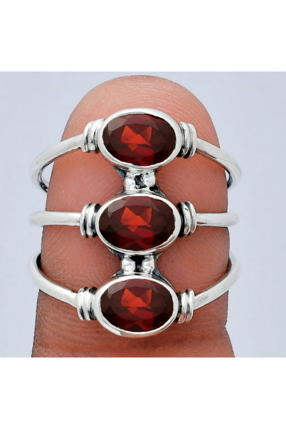 Hessonite Garnet - Madagascar 925 Sterling Silver Ring s.10 Jewelry R-1566 AGR1011_A_10