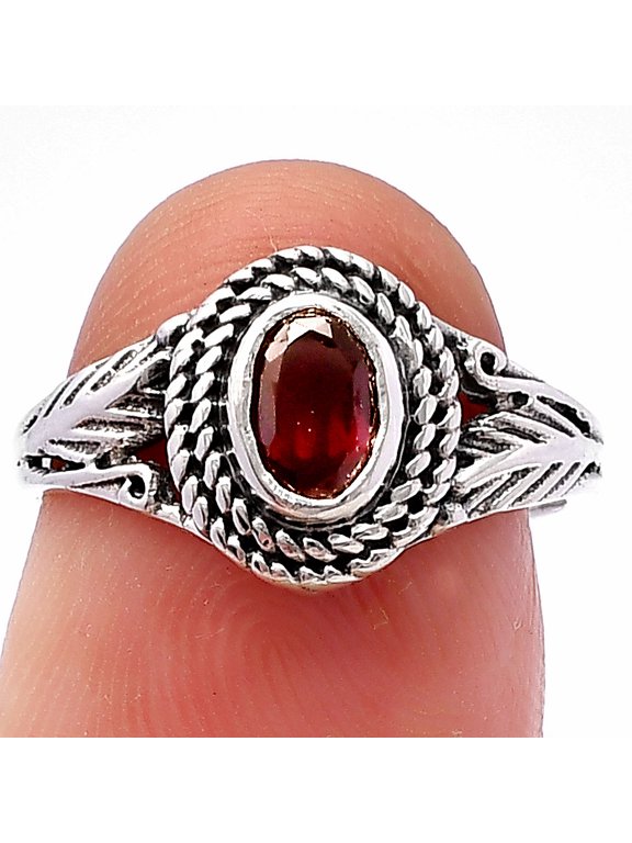 Hessonite Garnet - Madagascar 925 Sterling Silver Ring s.5 Jewelry DGR1131_F_5 R-1044