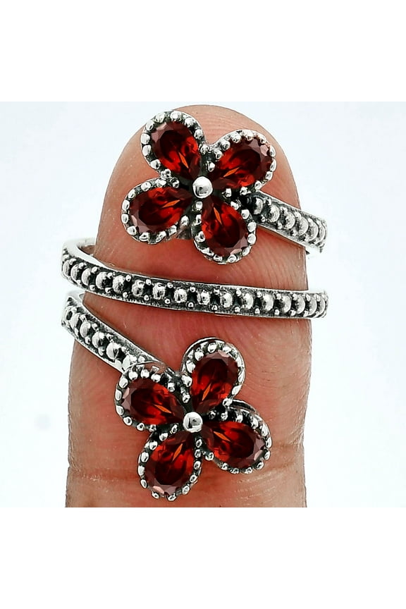 Hessonite Garnet - Madagascar 925 Sterling Silver Ring s.7 Jewelry R-1736 AGR1030_E_7