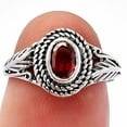 thumbnail image 1 of Hessonite Garnet - Madagascar 925 Sterling Silver Ring s.8 Jewelry DGR1131_F_8 R-1044, 1 of 7