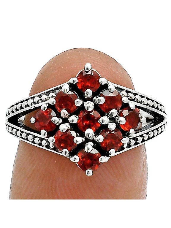 Hessonite Garnet - Madagascar 925 Sterling Silver Ring s.9 Jewelry R-1018 AGR1028_C_9