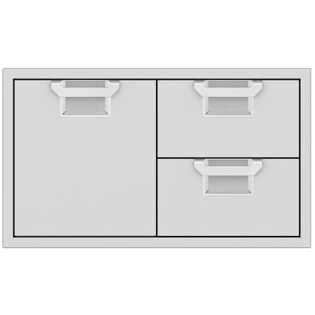 Aspire by Hestan - Aspire AESDR Series 36" Double Drawer and Storage Door Combination - Clear