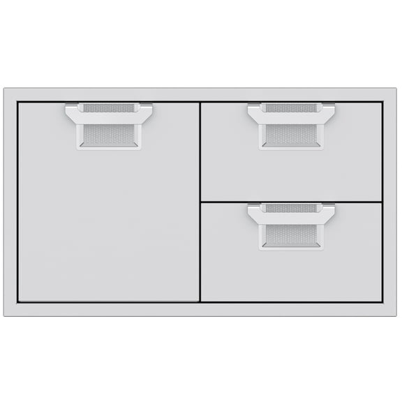 Hestan Aesdr36 36" Wide Single Storage Door And Double Drawer From The Aspire By Hestan