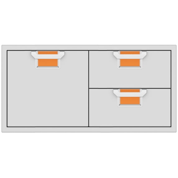 Hestan AESDR42-OR 42" Wide Single Storage Door And Double Drawer From The Aspire By Hestan