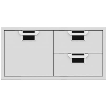 Hestan - Aspire AESDR Series 42" Double Drawer and Storage Door Combination - Stealth