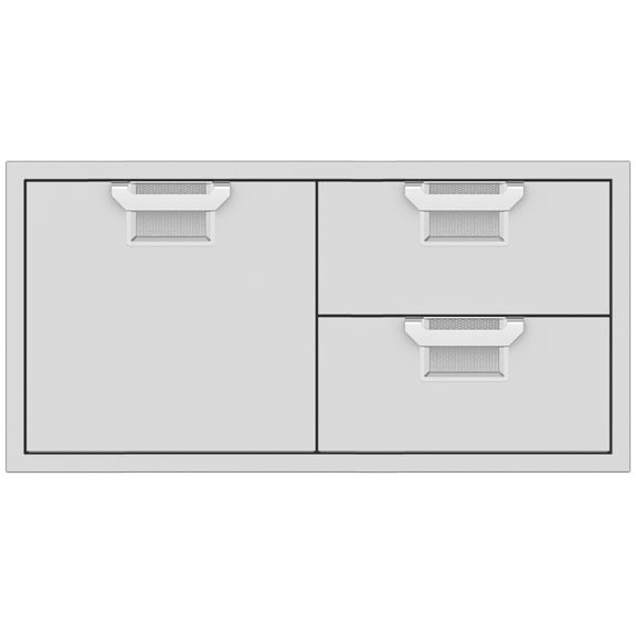 Hestan Aesdr42 42" Wide Single Storage Door And Double Drawer From The Aspire By Hestan