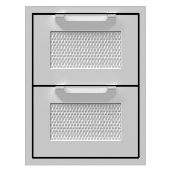 Hestan Agdr16 16" Wide Double Storage Drawer From The Hestan Outdoor Series - Stainless