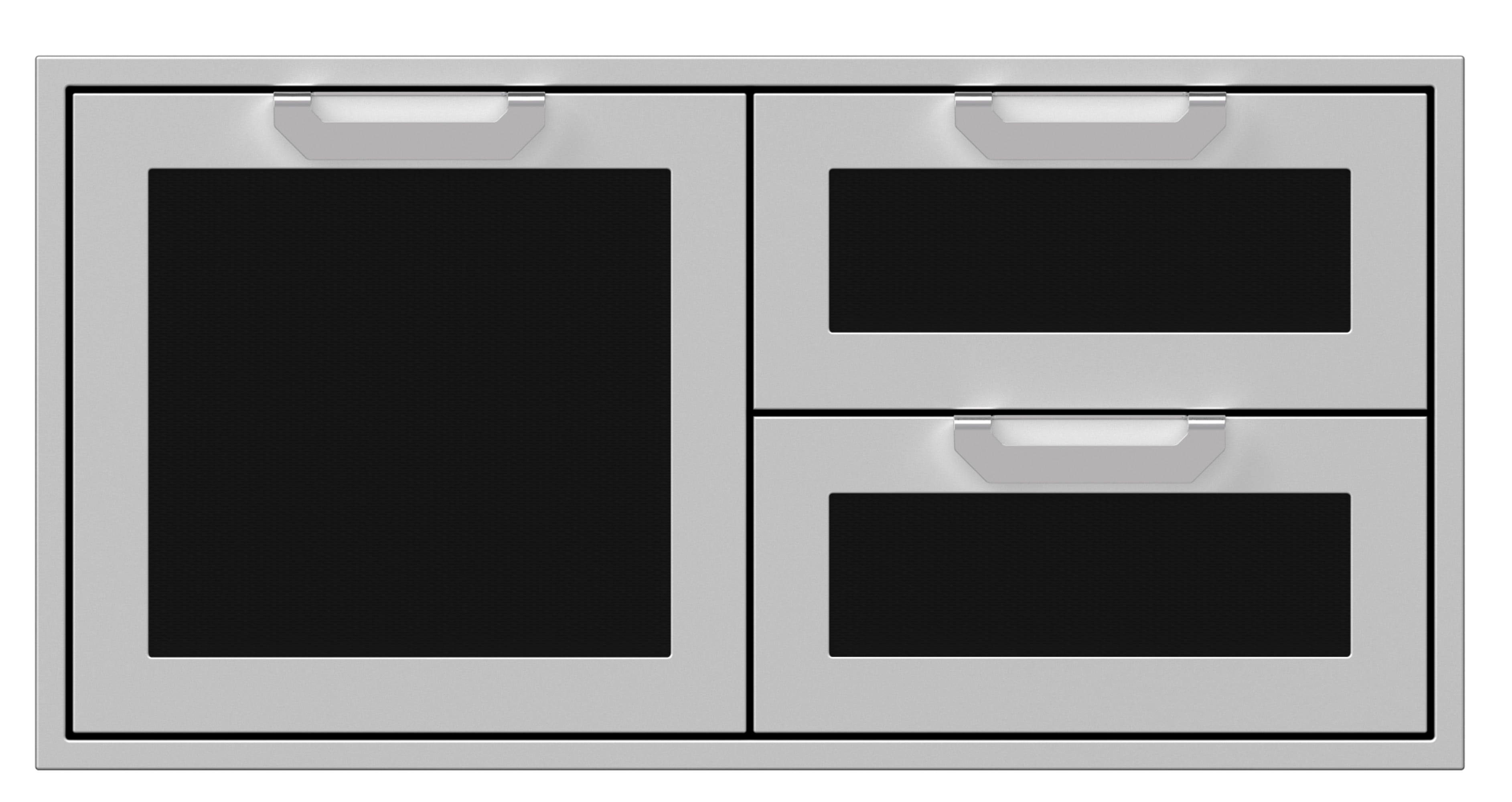 Hestan AGSDR42-BK 42" Wide Single Storage Door And Double Drawer From The Hestan Outdoor