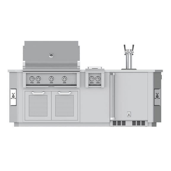 Hestan Ges08 98" Wide Outdoor Living Suite - Stainless Steel