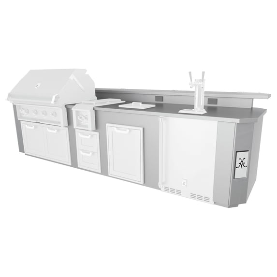 Hestan Gess12 146" Wide Outdoor Living Suite - Stainless Steel