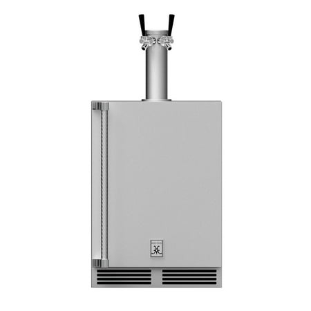 Hestan Gfdsl242 24" Wide 5.2 Cu. Ft. Built-In Double Tap Kegerator - Stainless Steel