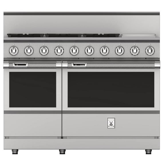 Hestan KRD484GD-NG 48 Inch Wide 7.5 Cu. Ft. Free Standing Dual Fuel Range, 48" 4 Burner (w/Griddle), Stainless Steel