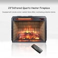 thumbnail image 1 of HestiNysus 23" infrared quartz heater fireplace insert -woodlog version with brick, 1 of 6