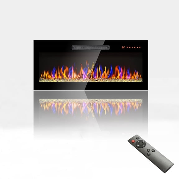 HestiNysus 36'' Inset Electric Fireplace with Remote Control and Multi-Color Flame Effects