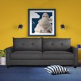 thumbnail image 1 of HestiNysus 81.1'' Wide, Linen Fabric Upholstery/Tufted Cushions/Easy Assembly, Dark Gray, 1 of 5