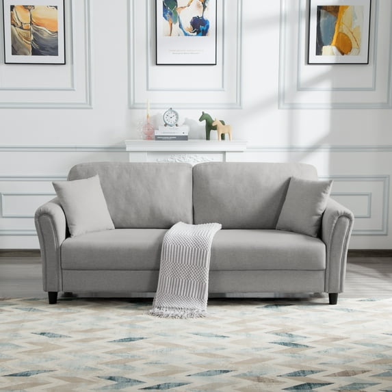 HestiNysus 81.5" Modern Minimalist Sofa Light Gray