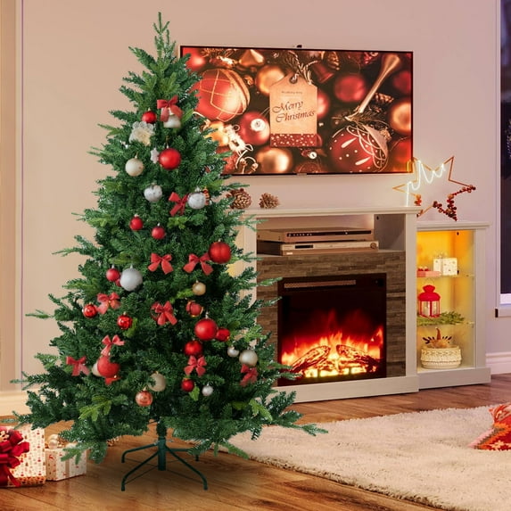 HestiNysus 8ft feet PE/PVC hybrid Christmas tree (steel wire + iron wire)