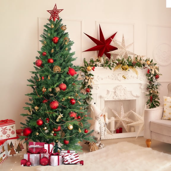 HestiNysus 9ft feet PE/PVC hybrid Christmas tree (steel wire + iron wire)